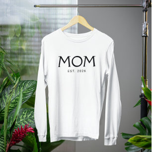 Classic Typography Mum Established Year T-Shirt