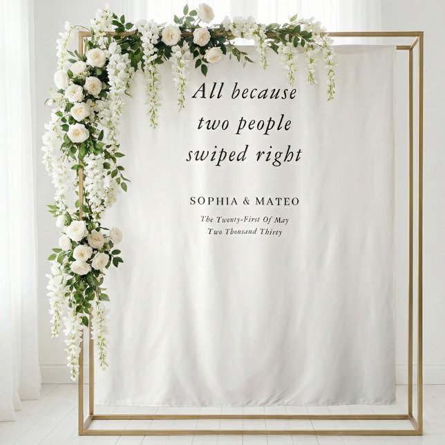 Classic Typography Quote Wedding Tapestry (Creator Uploaded)
