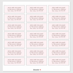 Classic Typography Wedding Guest Address Labels