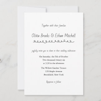 Classic Typography Wedding Invitation