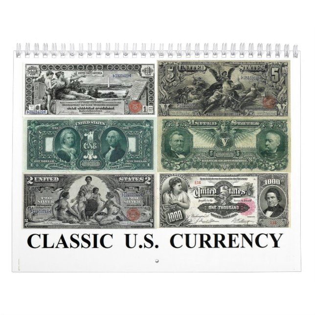 Classic U. S. Currency 2027 Calendar (Cover)
