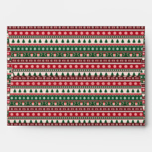 Classic Ugly Christmas Sweater Stripes Envelope