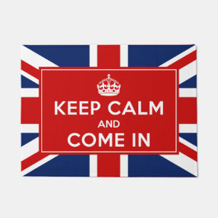 Classic UK Union Flag - Keep Calm and Come in Doormat