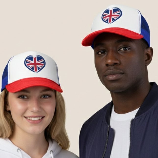 Classic UK Union Jack British Flag  Trucker Hat (Creator Uploaded)