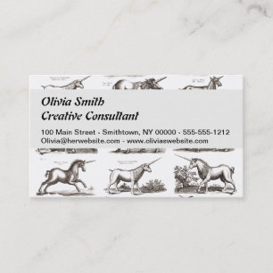Classic Unicorn Antique Mythical Magical Creature Business Card