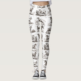 Classic Unicorn Antique Mythical Magical Creature Leggings