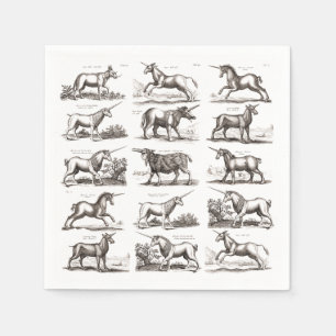 Classic Unicorn Antique Mythical Magical Creature Napkin