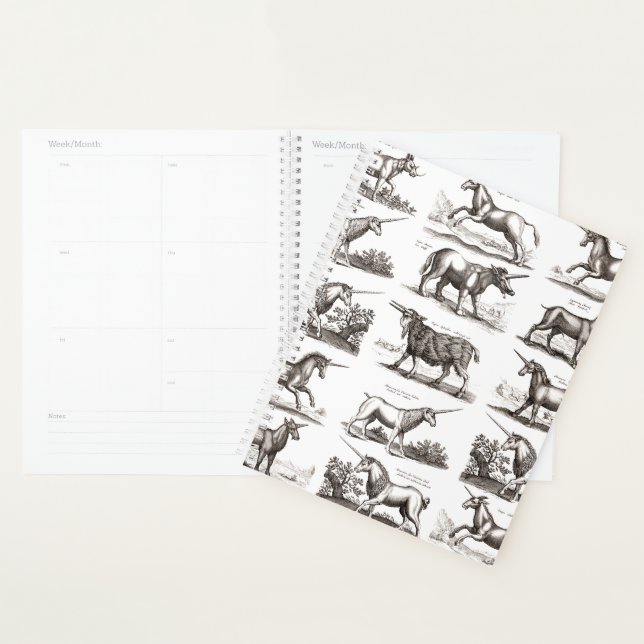Classic Unicorn Antique Mythical Magical Creature Planner (Display)