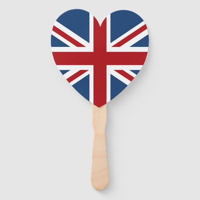Classic Union Jack UK Flag Hand Fan (Front)