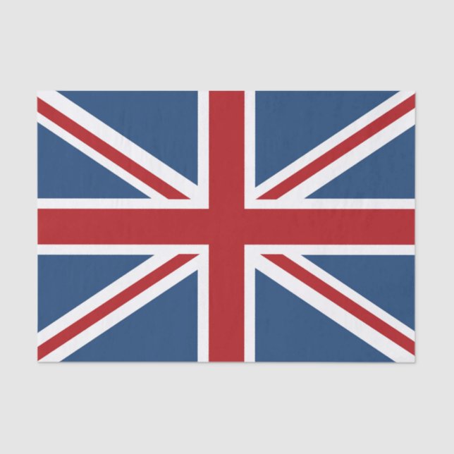Classic Union Jack UK Flag Tissue Paper (Front)