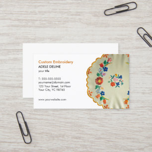 Classic Unique Folk Embroidery Business Card