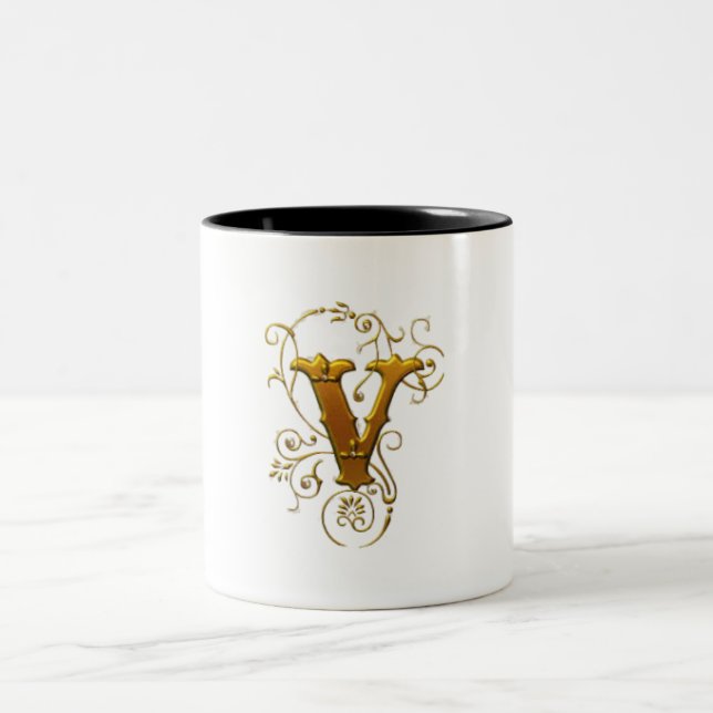 Classic V Mug: The Perfect Monogram Coffee Cup (Center)