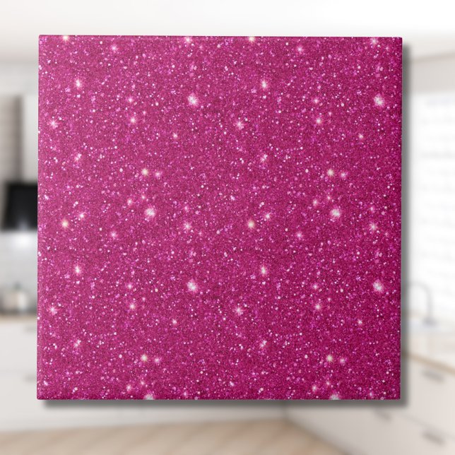 Classic Valentine Trendy Pink Glitter Style Tile (Creator Uploaded)