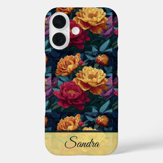 Classic Valentine'S Day Gift Peony Floral Custom Case-Mate iPhone Case (Back)