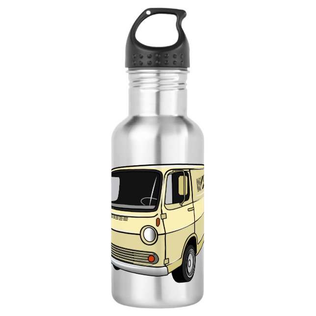 Classic van cartoon illustration 532 ml water bottle (Front)