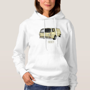Classic van cartoon illustration hoodie