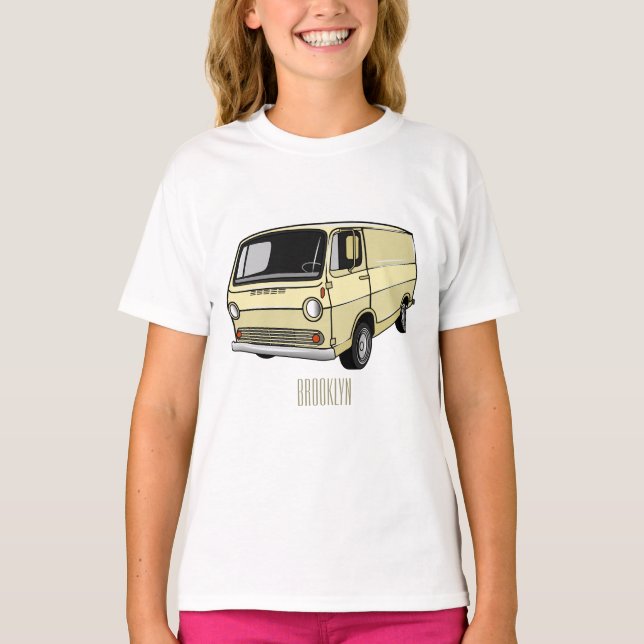 Classic van cartoon illustration T-Shirt (Front)