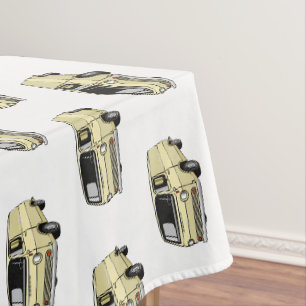 Classic van cartoon illustration tablecloth