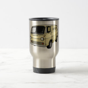 Classic van cartoon illustration travel mug