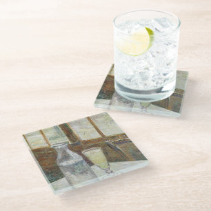 Classic Van Gogh Paris Cafe Absinthe Art Glass Coaster