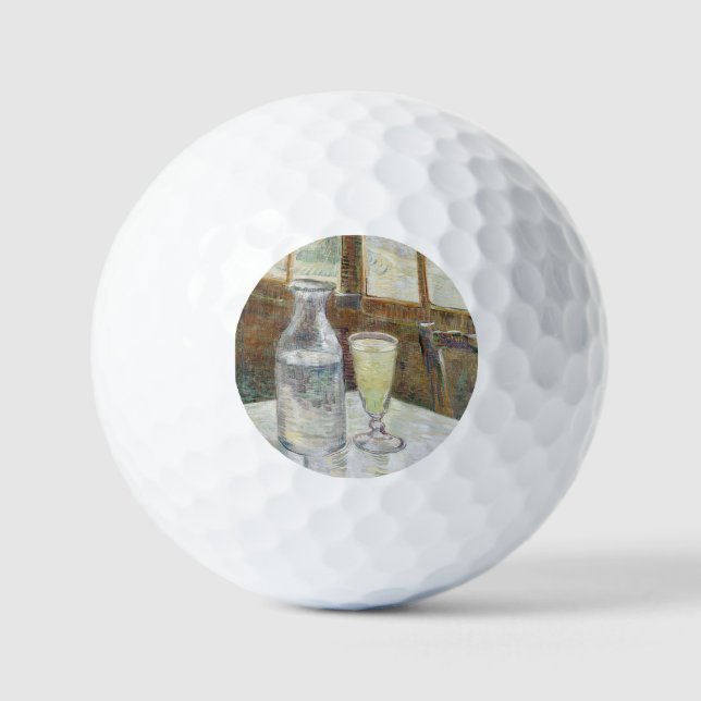 Classic Van Gogh Paris Cafe Absinthe Art Golf Balls (Front)