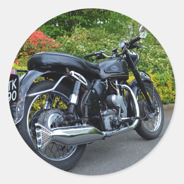 Classic Velocette Venom Classic Round Sticker (Front)