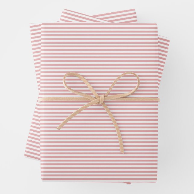 Classic Vertical Pinstripe Seamless Pattern Wrapping Paper Sheet (In situ)