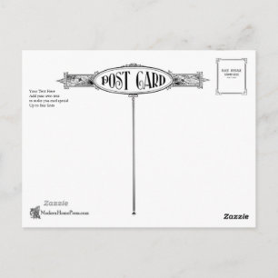 Classic Victorian Postcard Back - Customisable