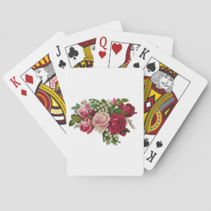Classic Victorian Roses Lily of the Valley Romance Playing Cards