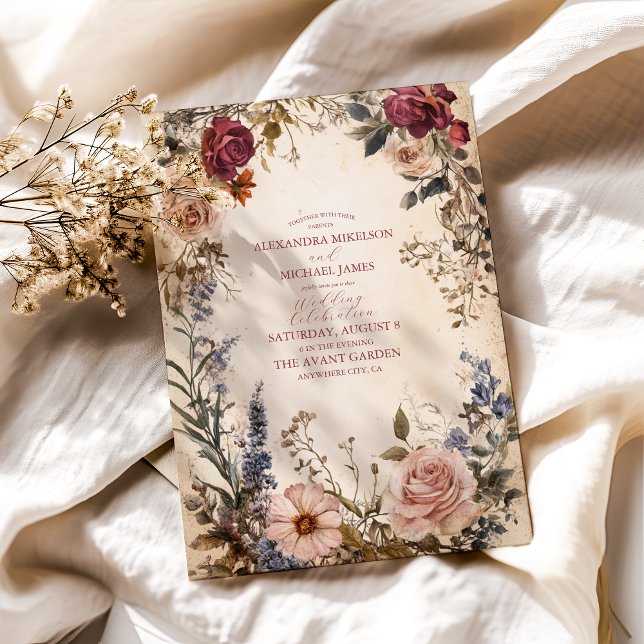 Classic Victorian Royal Floral Wedding  Invitation (Creator Uploaded)