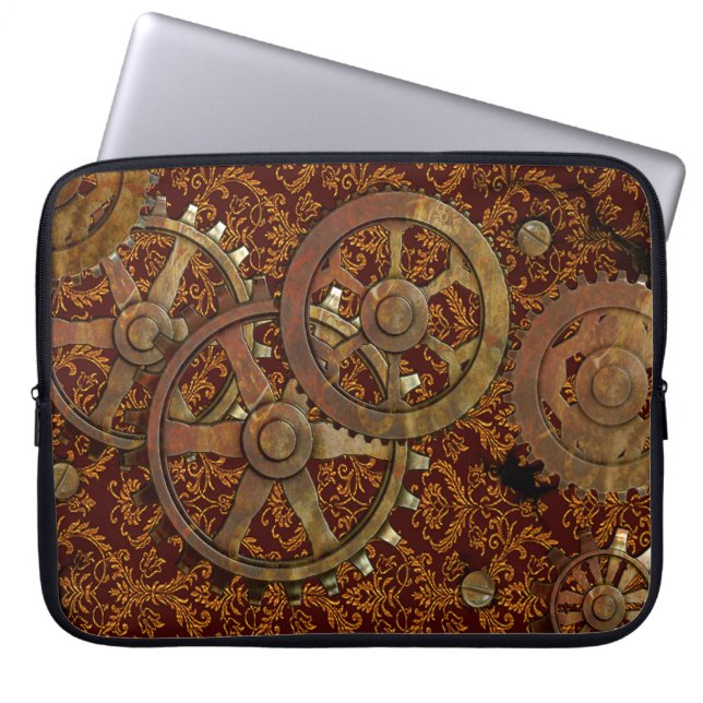 Classic Victorian Steampunk Laptop Sleeve (Front)