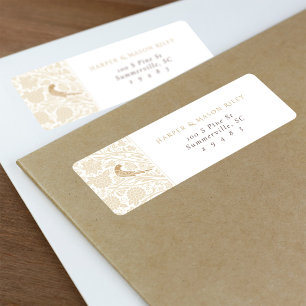 Classic Victorian Wedding Return Address Label