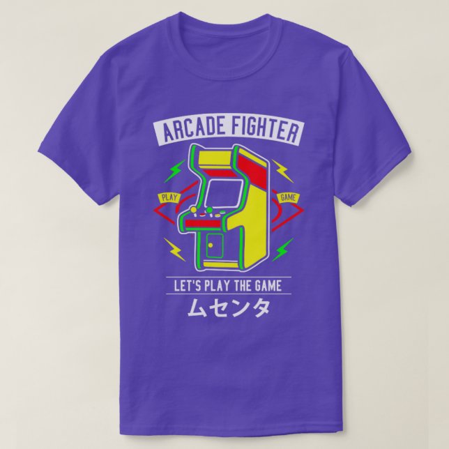 Classic Video Games Arcade Fighter T-Shirt (Design Front)
