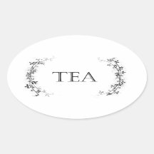 Classic Vine Design Tea Container Labels Stickers