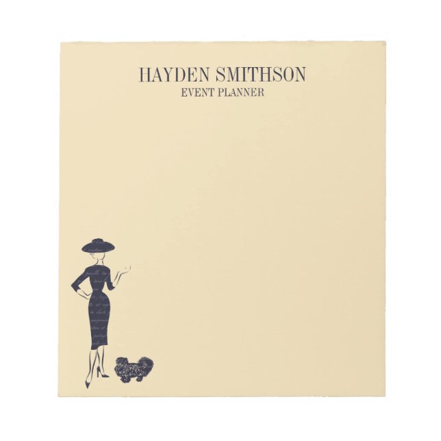 Classic Vintage 50's Fashion Notepad (Front)