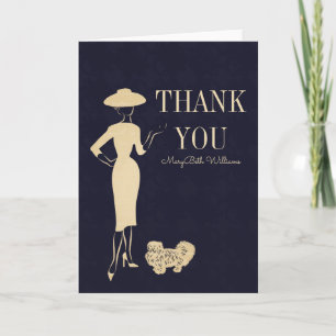 Classic Vintage 50's Fashion Thank You Card
