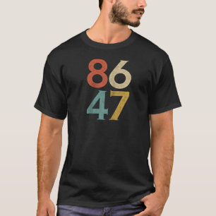 Classic Vintage 80s Style 86 47 Anti Trump Raglan T-Shirt