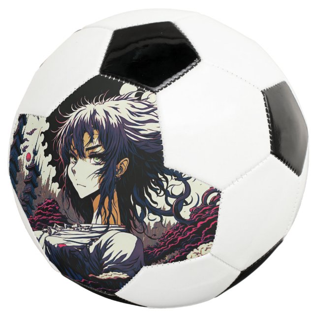 Classic Vintage Anime Girl - 90's Manga Football (Three Quarter)
