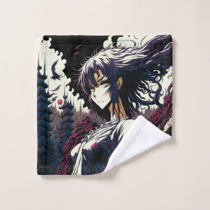 Classic Vintage Anime Girl - 90's Manga Wash Cloth