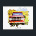 *~* Classic Vintage Antique Rusty TRUCK Postcard<br><div class="desc">POST CARD POSTCARD - CLASSIC CARS RETRO - Grunge style Digital Enhanced Paintings - PERSONALIZE TEXT IF DESIRED. - GRUNGE ABSTRACT OLD rusty TRUCK in a field with trees. The background Frame is WHITE. The word CLASSIC can be edited to your liking or Deleted. Energetically Enhanced Digital Enhanced Photo Paintings...</div>