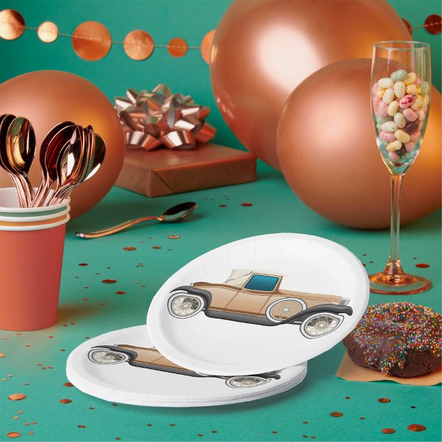 Classic Vintage Automobile Paper Plate (Creator Uploaded)