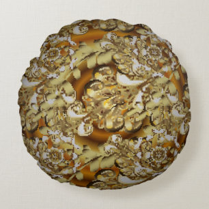 Classic vintage background. Seamless classic vinta Round Cushion