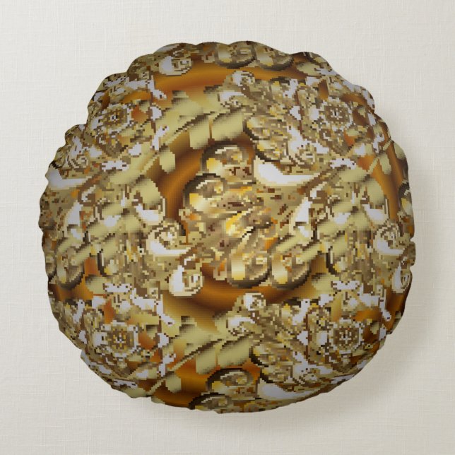 Classic vintage background. Seamless classic vinta Round Cushion (Front)