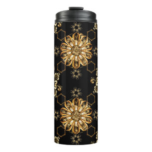 Classic vintage background. Traditional orient orn Thermal Tumbler