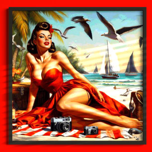 Classic Vintage Beauty Pinup Poster