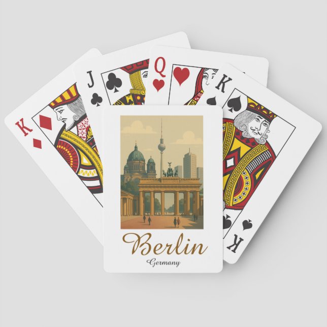 Classic Vintage Berlin Germany Landmark Playing Cards (Back)