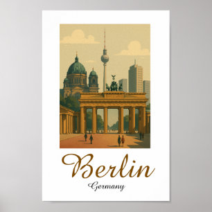 Classic Vintage Berlin Germany Landmark Poster