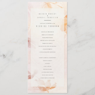 Classic Vintage Blush Pink Program Programme
