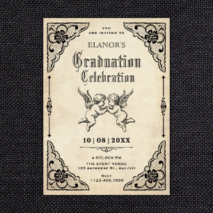 Classic vintage bridal shower invitation