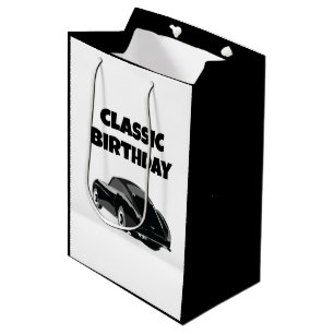 Classic Vintage Car Birthday Medium Gift Bag